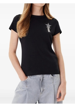BOSS star-appliqué T-shirt - Black