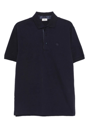 ETRO logo-embroidered polo shirt - Blue