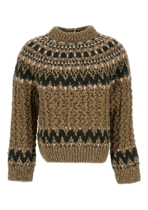 Moncler Grenoble patterned mock-neck sweater - Neutrals