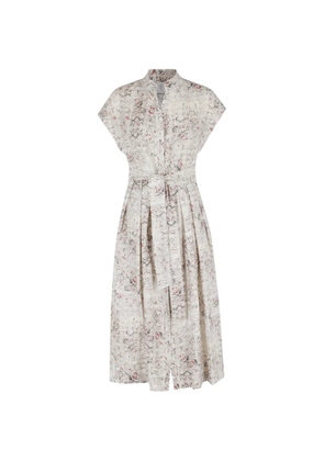 Eleventy patterned midi dress - Neutrals