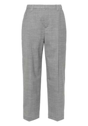 Brunello Cucinelli tailored virgin wool-blend cropped trousers - Grey