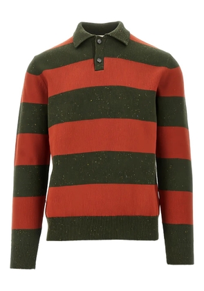 gallia striped polo sweater - Green