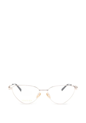 Gucci Eyewear horsebit cat-eye glasses - Gold