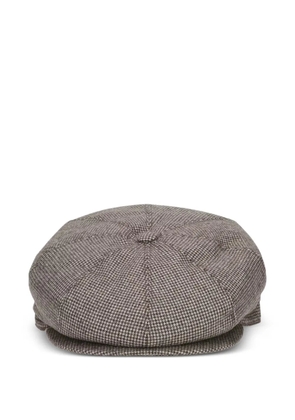 Borsalino Cesare Eight Segment houndstooth hat - Brown