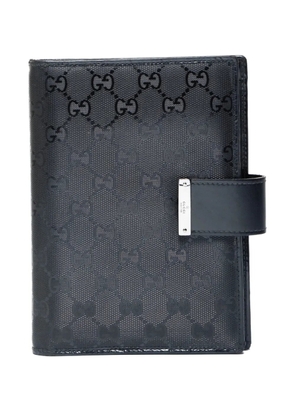 Gucci Pre-Owned 1980-1990s logo-pattern notebook cover - Black