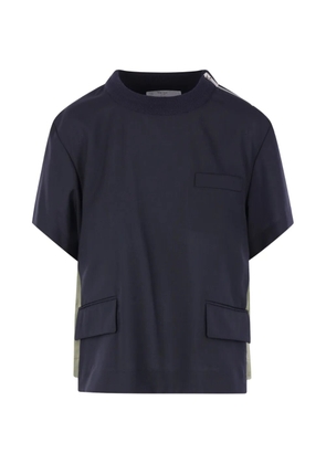 sacai flap-pocket T-shirt - Blue