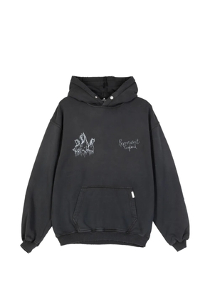 Represent thoroughbred horse-graphic hoodie - Grey