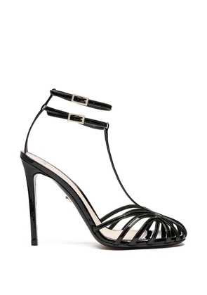 Alevì t-strap patent leather sandals - Black