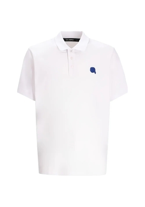 Karl Lagerfeld logo polo shirt - White