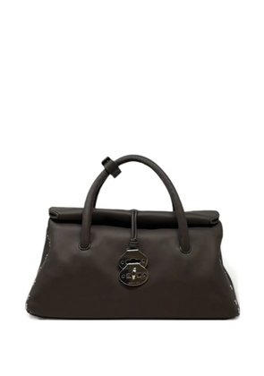 Zanellato small Dotta® studded tote bag - Brown