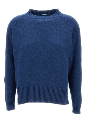 LIVE ribbed-trim crew neck sweater - Blue