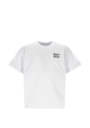 sacai x Geoff Mcfetridge Embroidery T-shirt - White