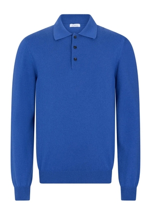 Malo buttoned long-sleeve polo shirt - Blue