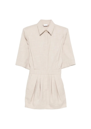 THE ANDAMANE pleated shirt dress - Neutrals