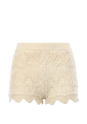 For Love And Lemons Lelia beige crocheted shorts - Neutrals