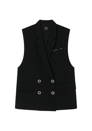 Armani Exchange double-breasted waistcoat - Black