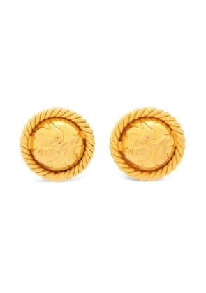Ferragamo Pre-Owned 1980-1990s round clip-on earrings - Gold