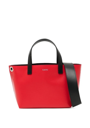 Cahu logo-printed tote bag - Red