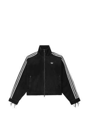 adidas zip-up denim jacket - Black