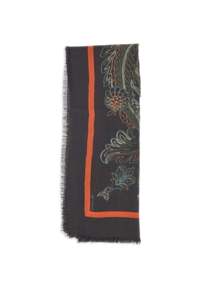 ETRO floral-print scarf - Brown