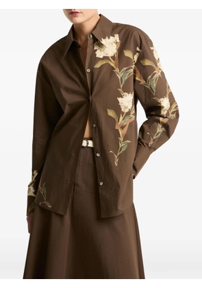 Vince floral-print shirt - Brown