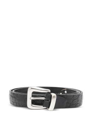 ERALDO crocodile-effect buckle belt - Black