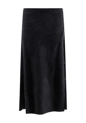 Nude elastic waistband midi skirt - Black