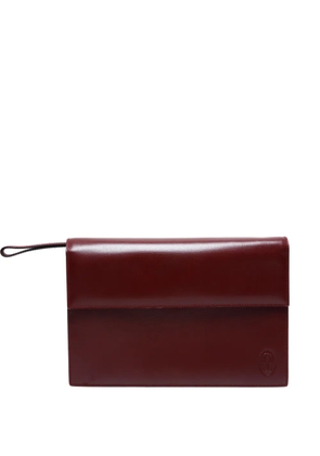 Cartier 1990-2000s leather flap clutch bag - Red