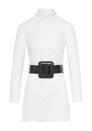 Balenciaga belted shirt dress - White