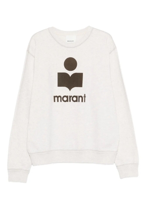 MARANT logo print sweatshirt - Neutrals