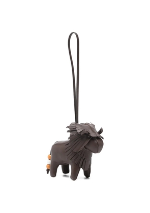 Tod's fringed lion-motif keyring - Brown