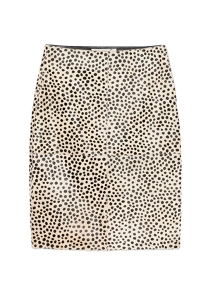 Róhe cheetah pony hair midi skirt - Neutrals