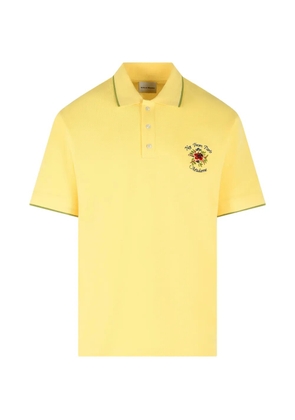 Drôle De Monsieur embroided polo shirt - Yellow