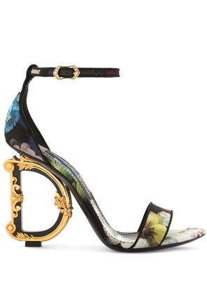 Dolce & Gabbana 105mm DG Baroque-heel sandals - Black