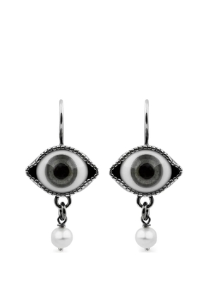 Gem Kingdom eye glass drop earrings - Silver