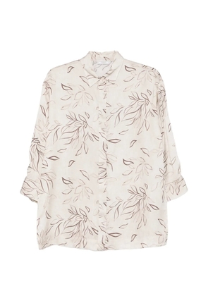 Peserico floral-pattern shirt - Neutrals