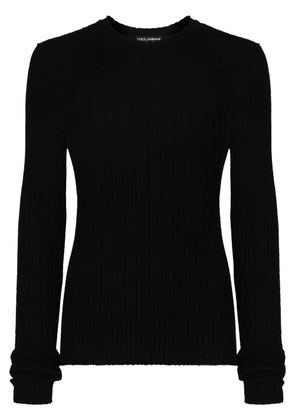 Dolce & Gabbana crew-neck ribbed jumper - Black