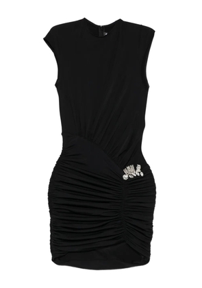 David Koma embellished ruched dress - Black