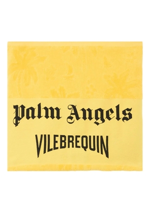 Palm Angels x Vilebrequin jacquard patterned beach towel - Yellow