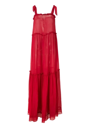Amir Slama silk maxi dress - Red