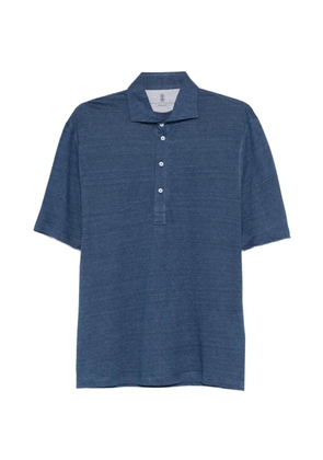 Brunello Cucinelli buttoned polo shirt - Blue