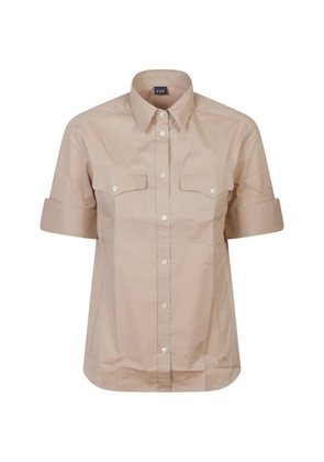 Fay chest-pocket shirt - Neutrals