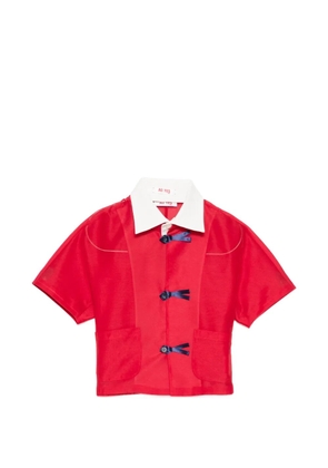 AO YES bow shirt - Red