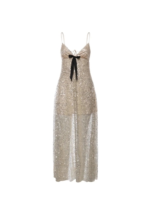 For Love And Lemons Clara sequin maxi dress - Neutrals