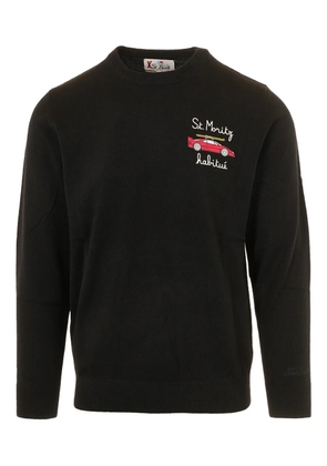 MC2 Saint Barth Heron embroidered sweater - Black