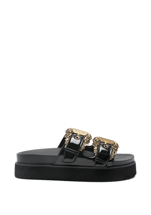 Versace Jeans Couture buckled platform sandals - Black