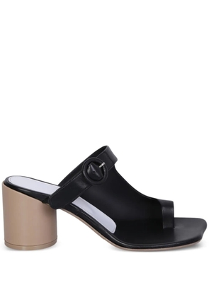MM6 Maison Margiela 70mm buckle-fastening block-heel sandals - Black