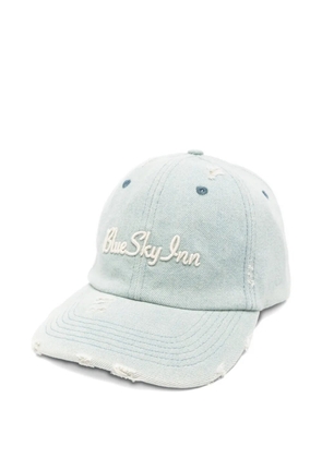 BLUE SKY INN washed denim embroidered logo cap