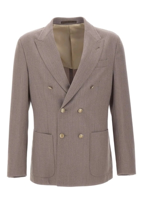 Eleventy peak-lapels double-breasted blazer - Neutrals