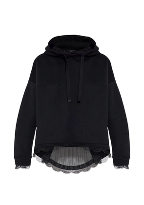 AllSaints lace-trim hoodie - Black